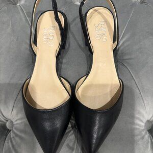 NWT FRANCO SARTO BLACK FLAT SHOES SIZE 7M